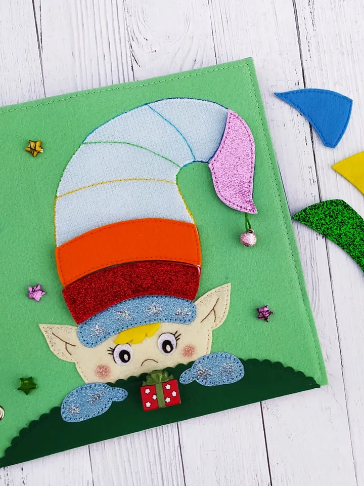 Christmas Quiet Book pattern for toddler, Felt activity book, Soft book for kids, Christmas gift for toddler 3,4,5,6 year old