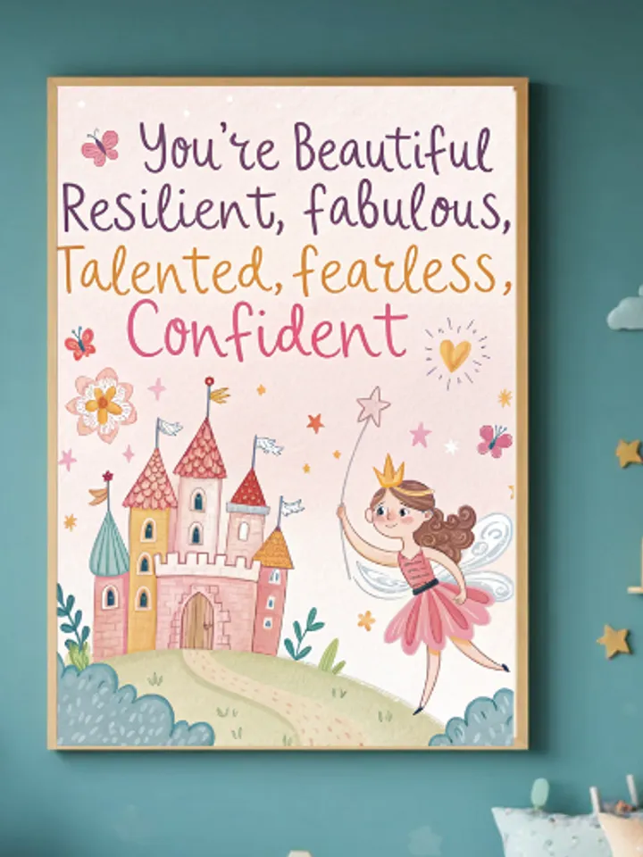 Princess Motivational Kids Poster