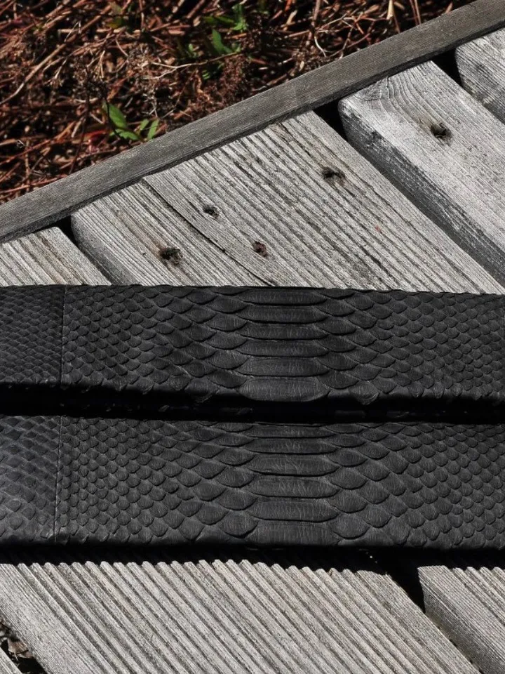 Black leather envelope clutch | Foldover Genuine Python Skin Woman Clutch | Elegant Classy Clutch bag | Snakeskin small bag