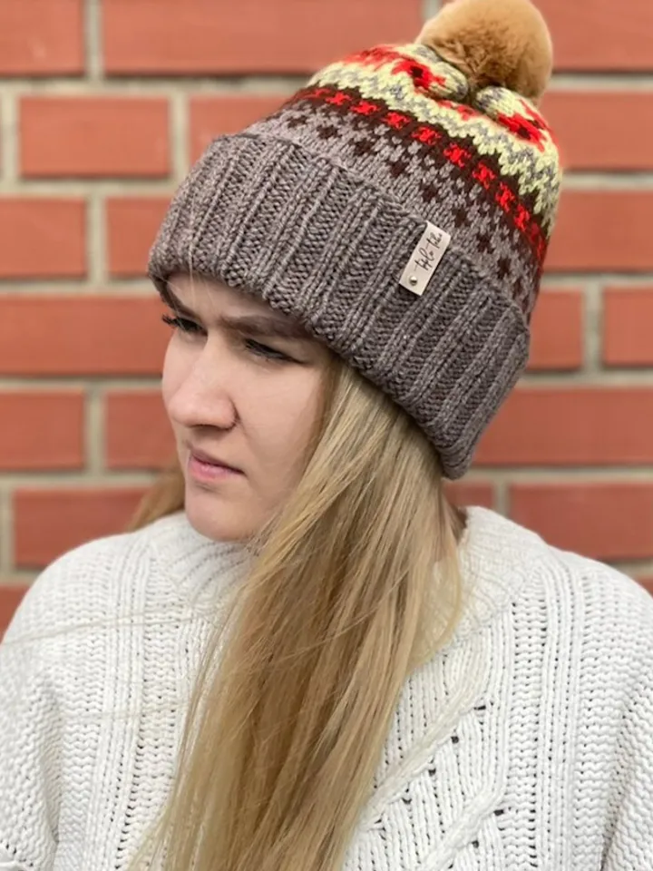 Warm handmade knitted hat