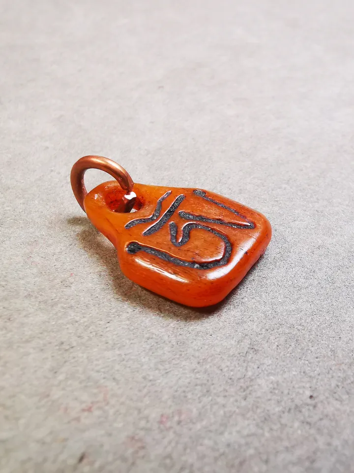Gandhanra Tibetan Yak Bone Carved Tibetan Alphabet OM,Mala Pendant,Bead Counter Clip,Prayer Bead Accessories,