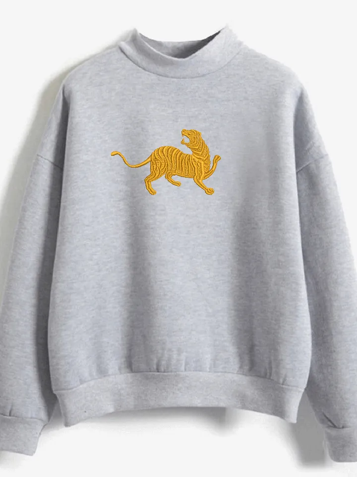 Tiger machine embroidery design