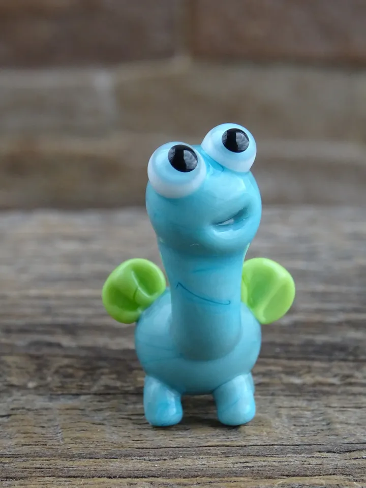 DINOSAUR ORNAMENTS Dinosaur figurine Glass dinosaur decor Miniature Dinosaur gift Dino figurine Glass figurines Tiny glass animals Dragon