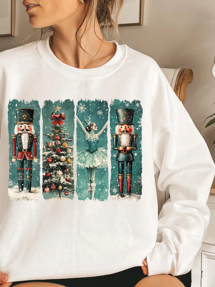 Retro Nutcracker Christmas PNG, Preppy Christmas Png, Holiday Vibes Png, Nutcracker Ballet Png, Christmas Tree, Christmas Png, Sublimation