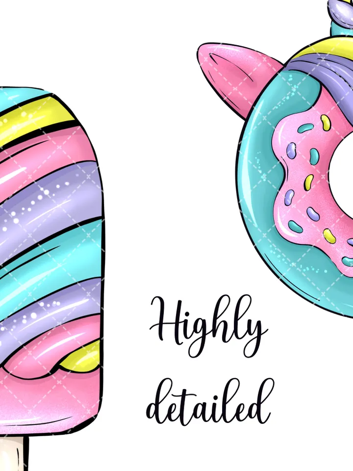 Excellent Unicorn Girl Clipart, Unicorn Doll Clipart, Cute Girl Clipart, Various Hair Color Girls, Cute Planner Stickers, Unicorn PNG Planner