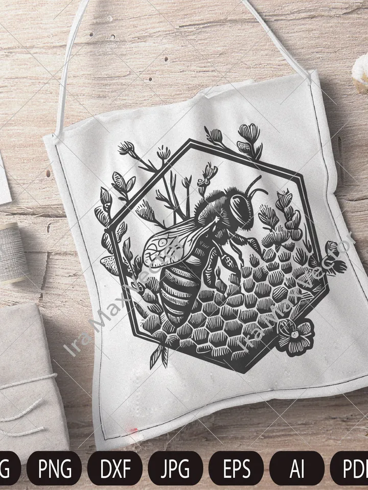 Bee,honey bee , bumble bee svg png jpg clip art Silhouette Cutting Machine cut file