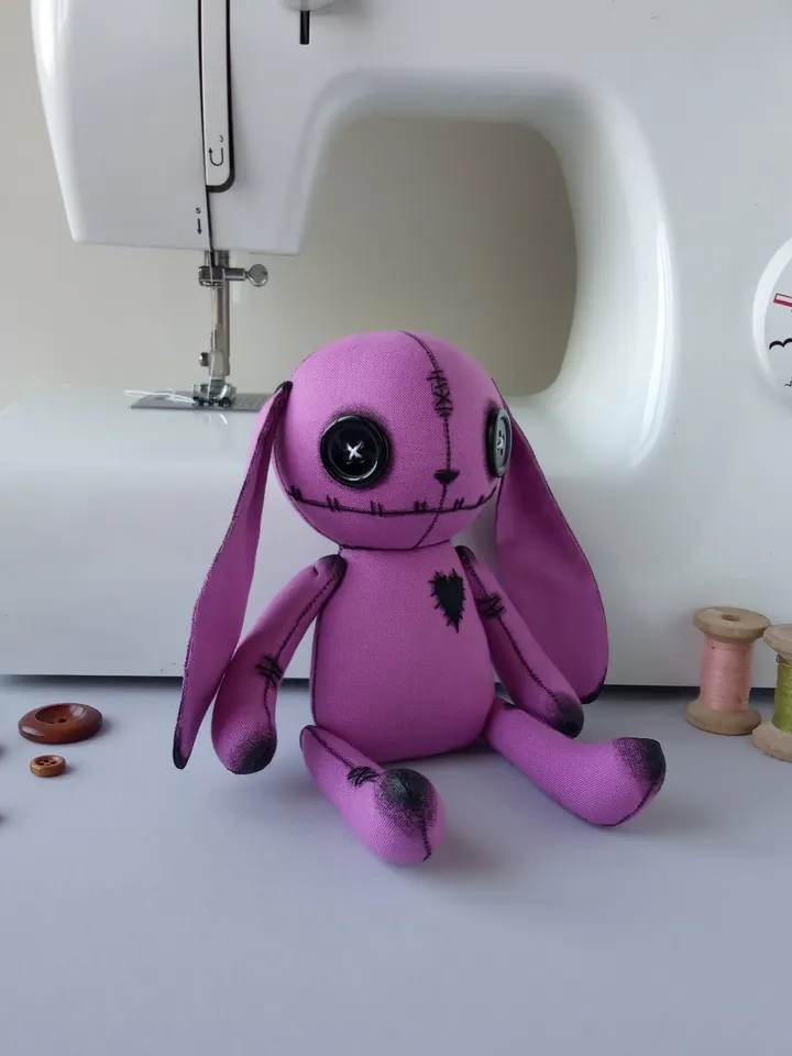 Handmade Bunny Doll – Purple