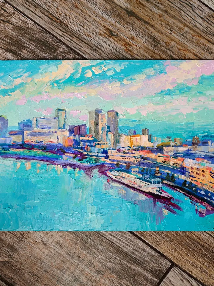 New Orleans painting Original Art oil painting 30 by 40 cm by Natalia Plotnikova