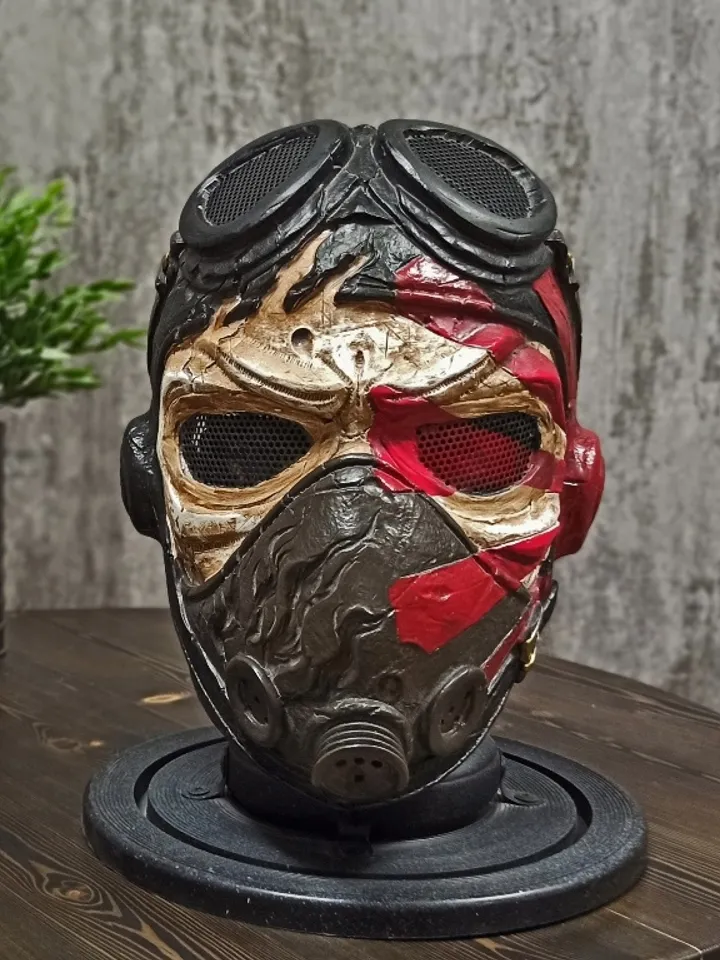 Horror Scary Mask / Japanese Kamikaze Helmet / Airsoft Accessory
