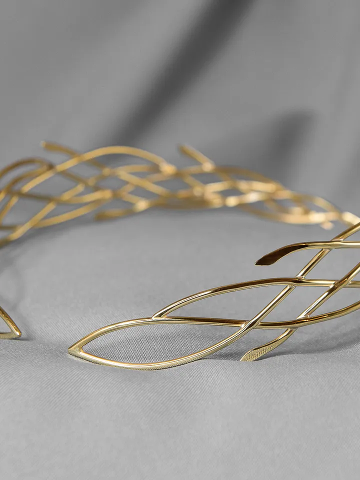 Wedding diadem Bridal Elven Tiara Elven bridal hair vine Wedding Headpiece bridal headband fantasy fairy Tiara Alise