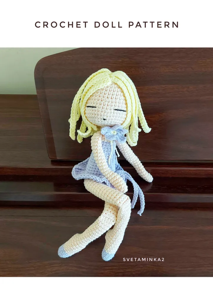 Crochet Doll Pattern Amigurumi. Digital Download. PDF.