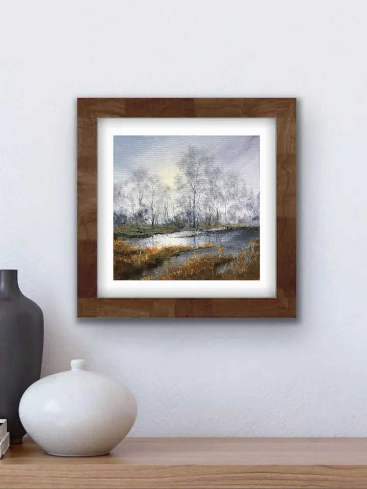 Landscape Original Oil Painting Forest Artwork