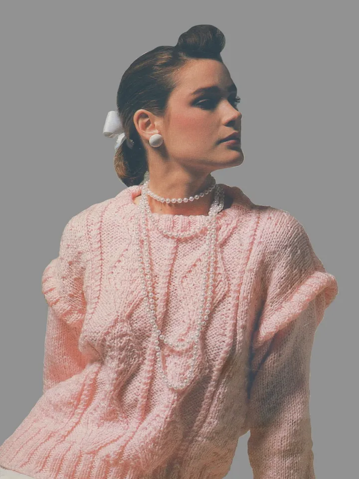 Vintage Knitting Pattern 240 Lady's Sweater Pullover Women