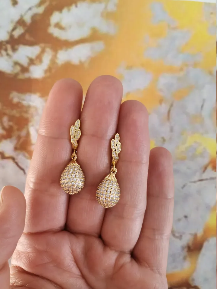 Pearl Rose Gold Boho Wedding Earrings, CZ Boho Bridal Earrings, Statement Wedding Jewelry, Pearl Wedding Jewelry, Gold Teardrop Earrings