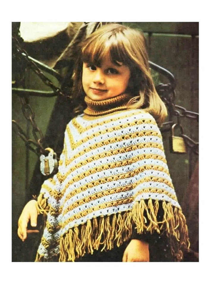 Poncho crochet pattern, girl poncho crochet pattern, easy crochet pattern, poncho cardigan crochet pdf