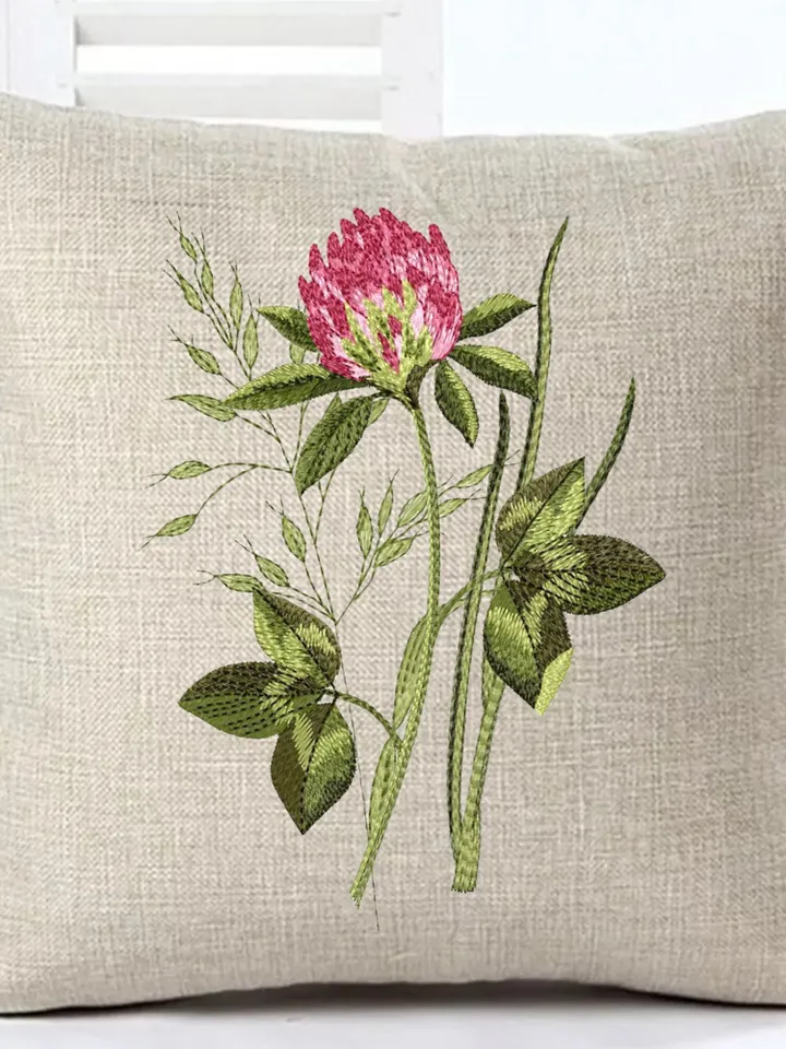 Clover artistic machine embroidery design digital embroidery pattern home and clothing décor embroidery motif floral design flower embroider