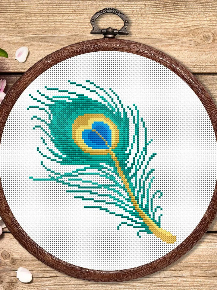 The Feather Cross Stitch Pattern, Feather Cross Stitch Pattern, Folklore Cross Stitch Pattern, Boho Feather Patterns #oth006