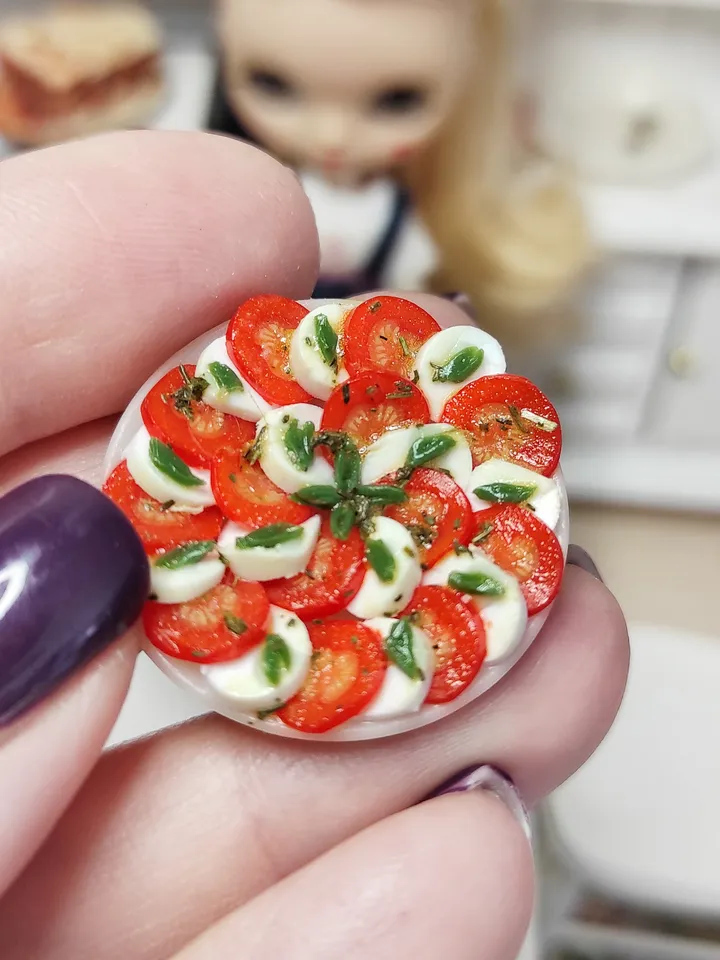 Small food, micro miniature, scale 1 6, scale 1 12, salad for dolls, mini food, miniature dollhouse, food for dolls