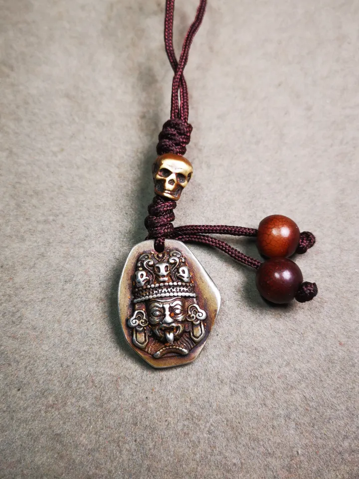 Gandhanra Handmade Tibetan Buddhist Amulet,Shri Devi,Drashi Lhamo,Zashi Lhamo Charm Pendant