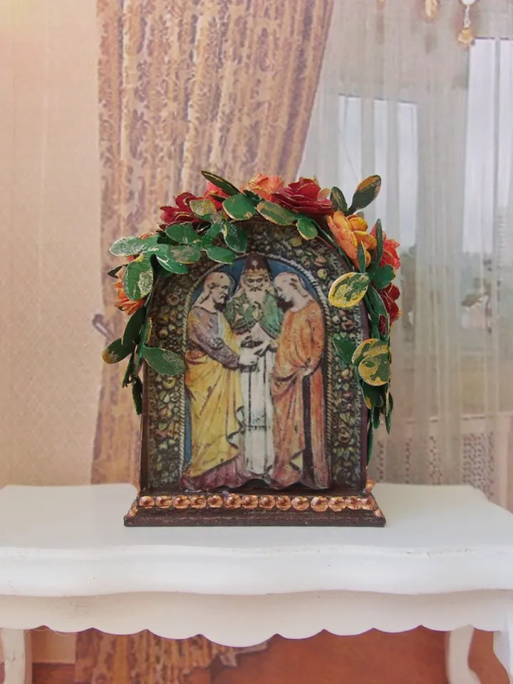 Nativity Scene. Dollhouse Miniature. 1:12. Handmade. Christmas. Christmas Gift. Author's design.