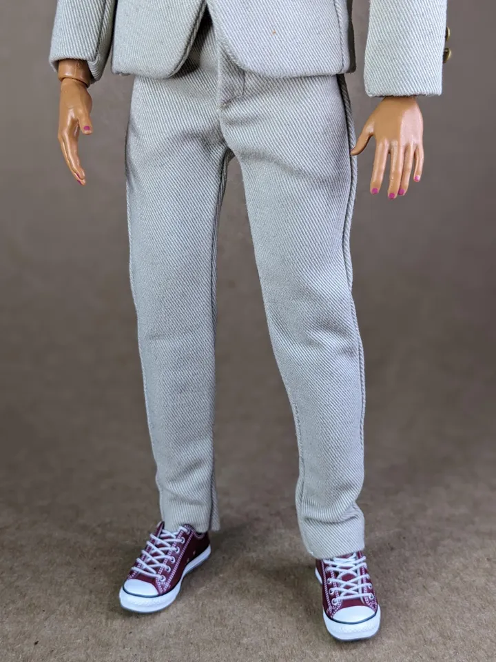 Classic beige suit for 12-inch fashion male dolls