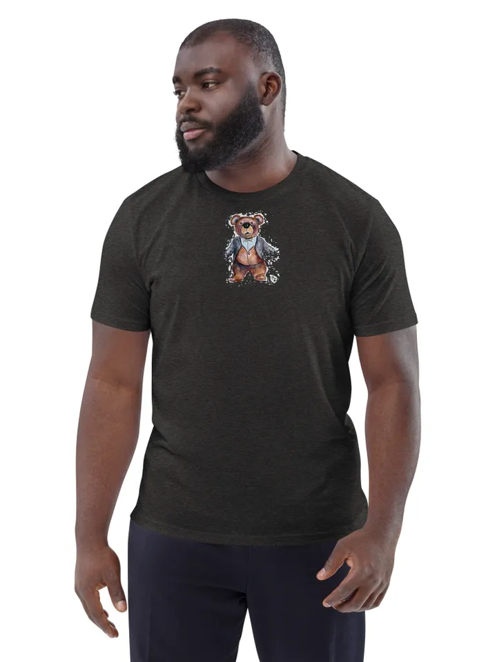 Teddy bear designer Unisex organic cotton t-shirt made with my original watercolor painting unique handmade unisex gift