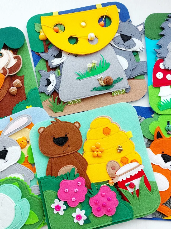 Educational tablets for studying the life of forest animals.