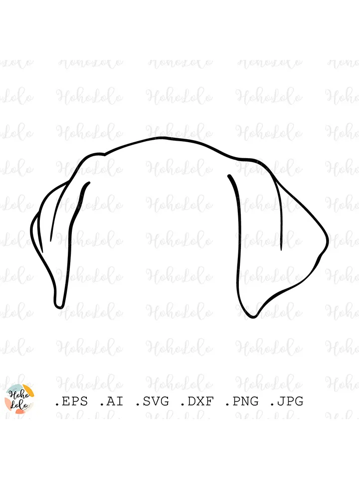 Labrador Ears Svg, Labrador Ears Cricut, Labrador Ears Stencil Templates Dxf, Labrador Ears Clipart Png