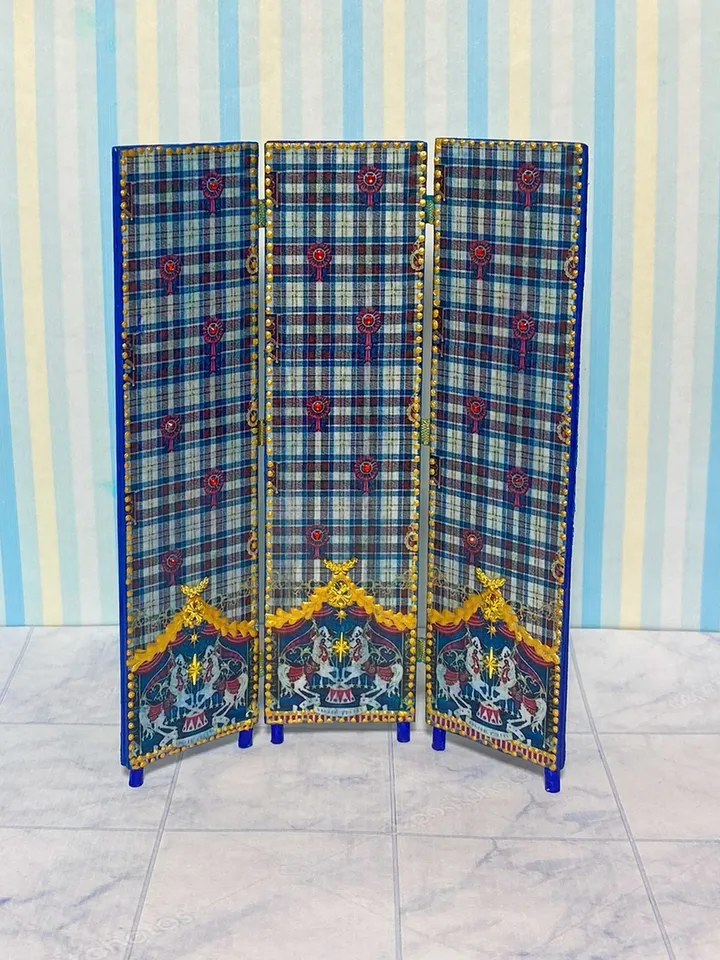 Screen for a dollhouse. 1:12. doll furniture, doll miniature, doll accessories.