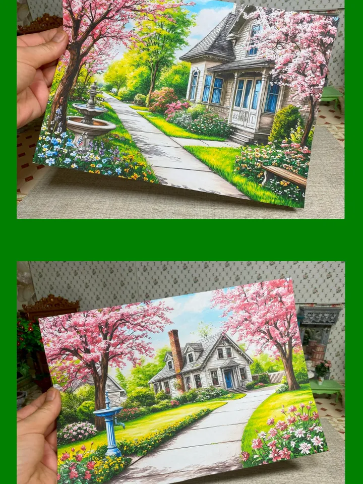 Photophone for a doll's room. 1:12. Digetl.Photo background with the image of nature.