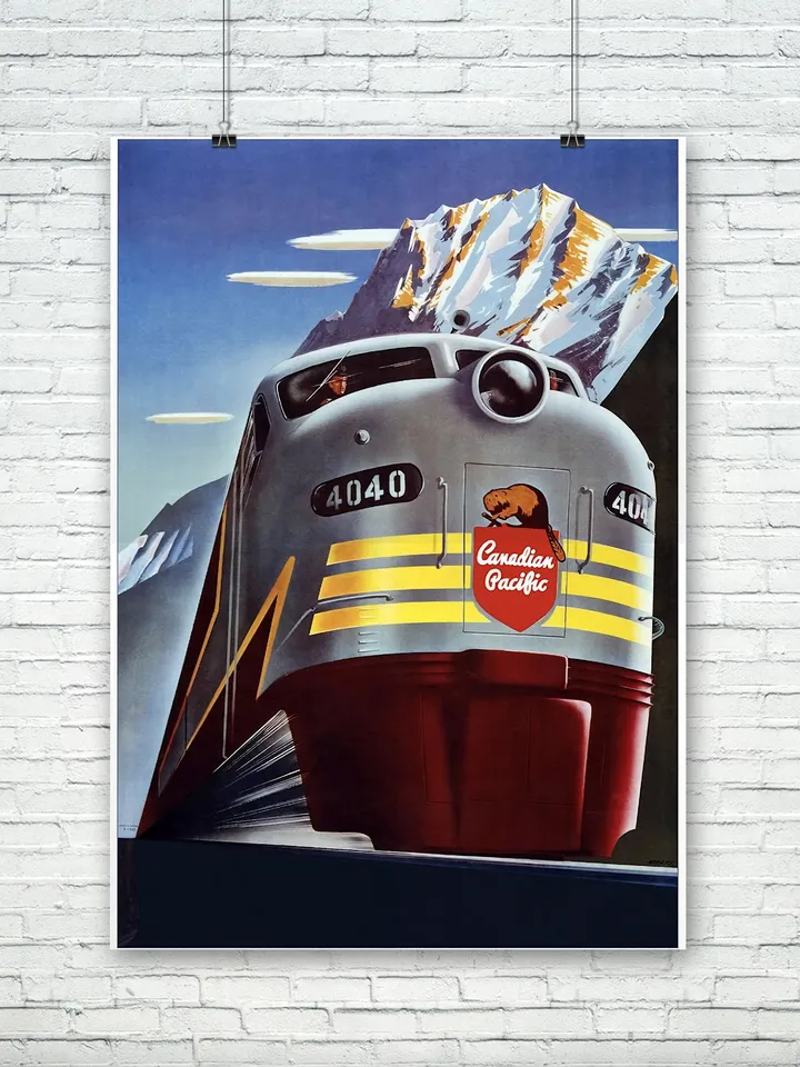 Canadian pacific vintage travel poster