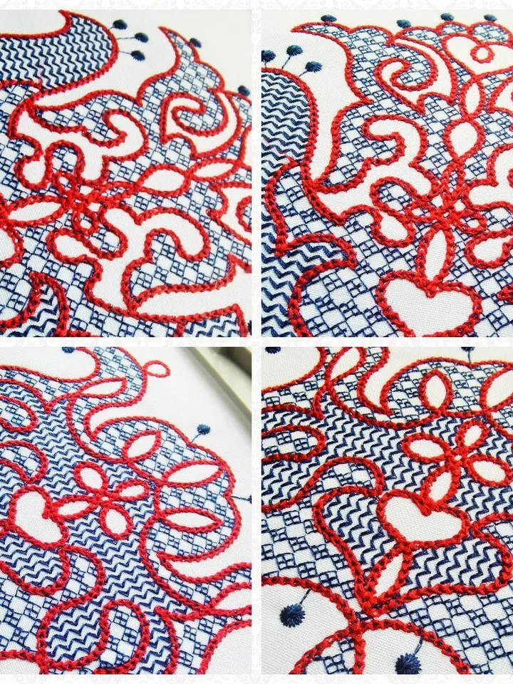 "Loaf" designs for machine embroidery
