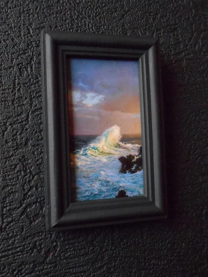 Sunset seascape miniature painting