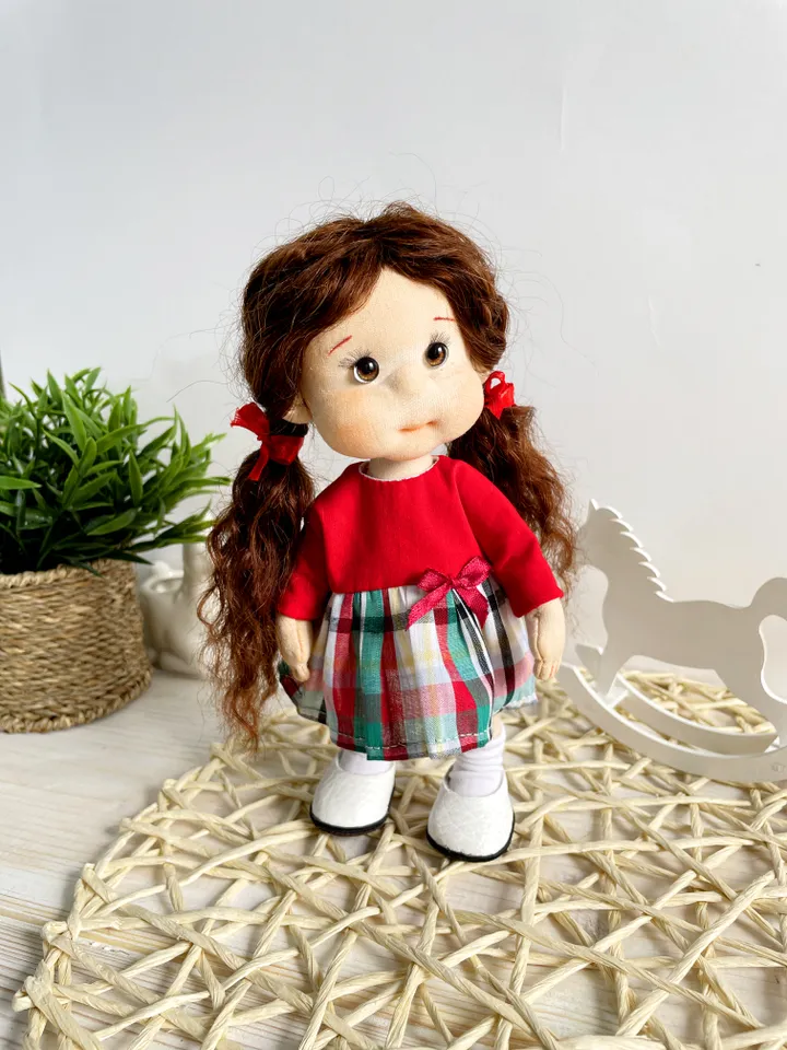Art Doll Waldorf Doll Inspiration Handmade Textile Doll Birthday Gift for Girl