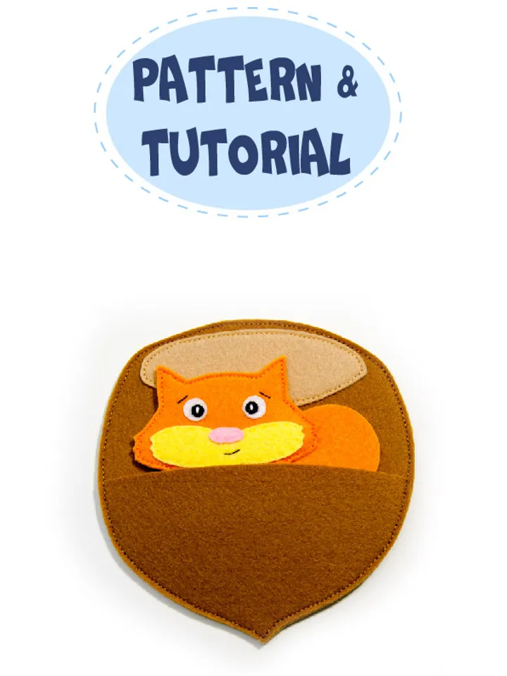 Squirrel in Nuthouse, PDF Pattern and Tutorial, SVG file