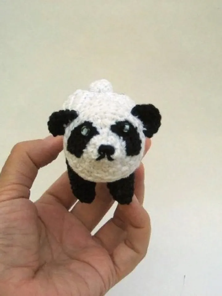 Souvenir toy Panda, amigurumi panda, handmade, panda a pendant on a bag, panda a suspension on the car mirror, kids toy