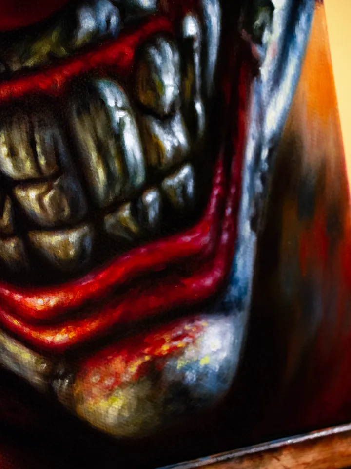 Original oil painting Sweet Tooth Clown Twisted Metal