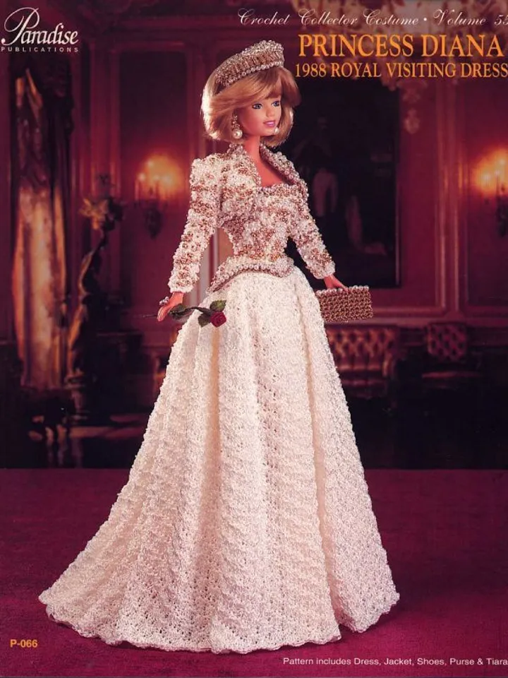 Barbie Dress Crochet Pattern Vintage for Dolls 11-1/2" Digital Download PDF
