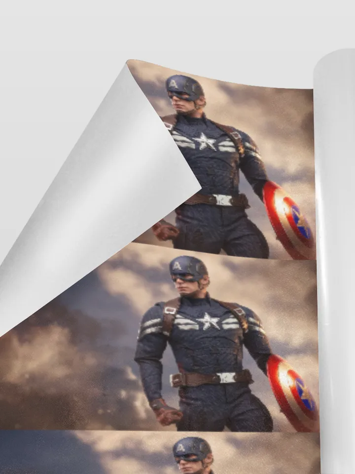 Captain America Gift Wrapping Paper 58"x 23" (1 Roll)