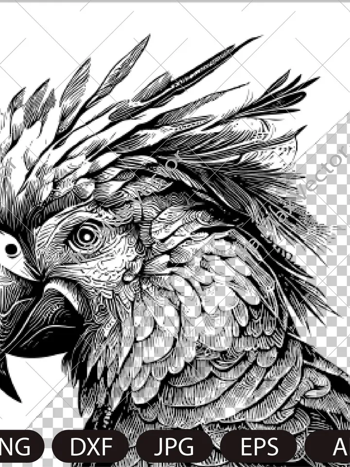 Parrot Svg, Exotic bird svg, Macaw svg, Silhouette dxf, cricut svg, bird Clipart, Parrot face svg, vector bird , Parrot head svg, digital
