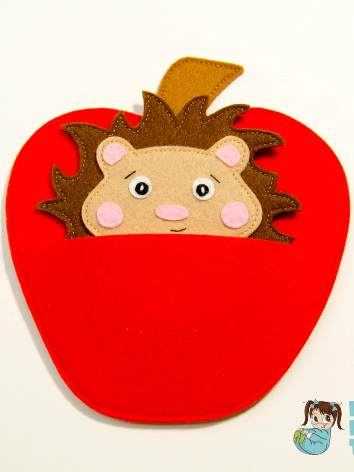 Hedgehog in the Apple house, PDF Pattern and Tutorial, SVG file