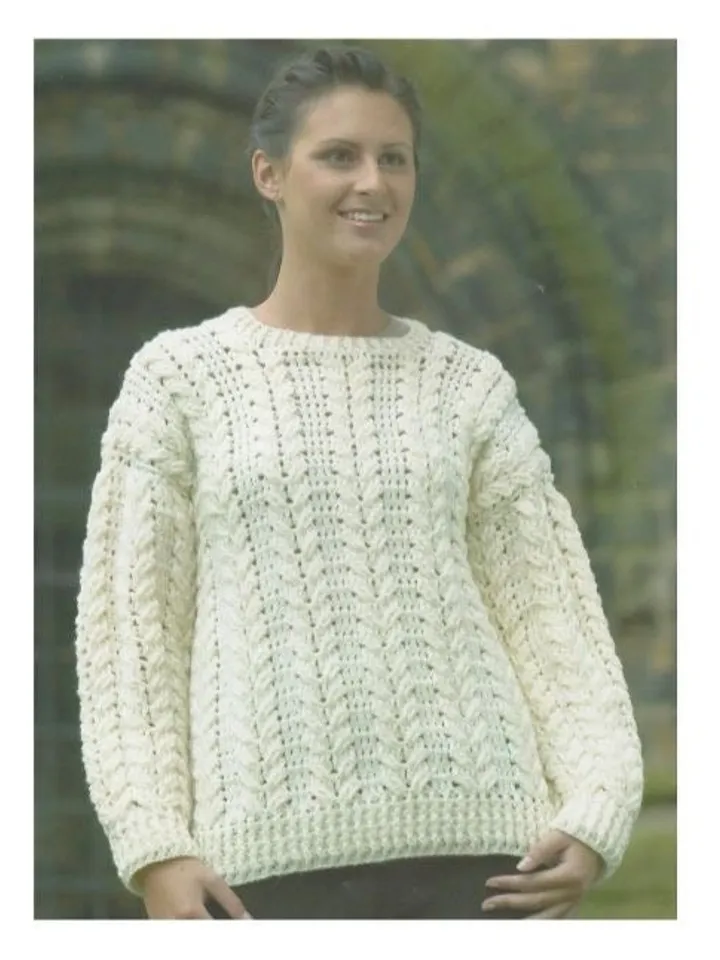 Crochet sweater pattern, women sweater crochet pattern pdf