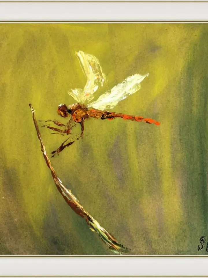Dragonfly Painting Original Art by SerjBond