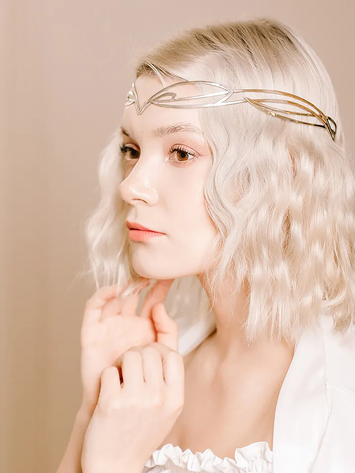 Jewelry for modern elves and fairies Elven style diadem bridal tiara art nouveau circlet Fantasy Fairy Wedding Marishka
