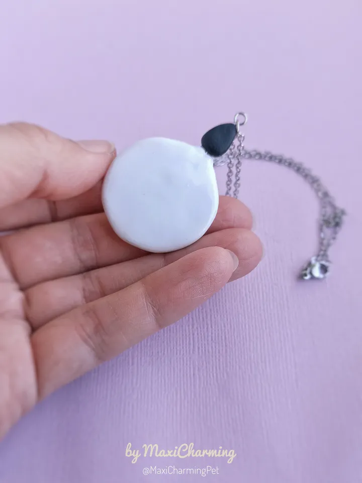 White hamster necklace