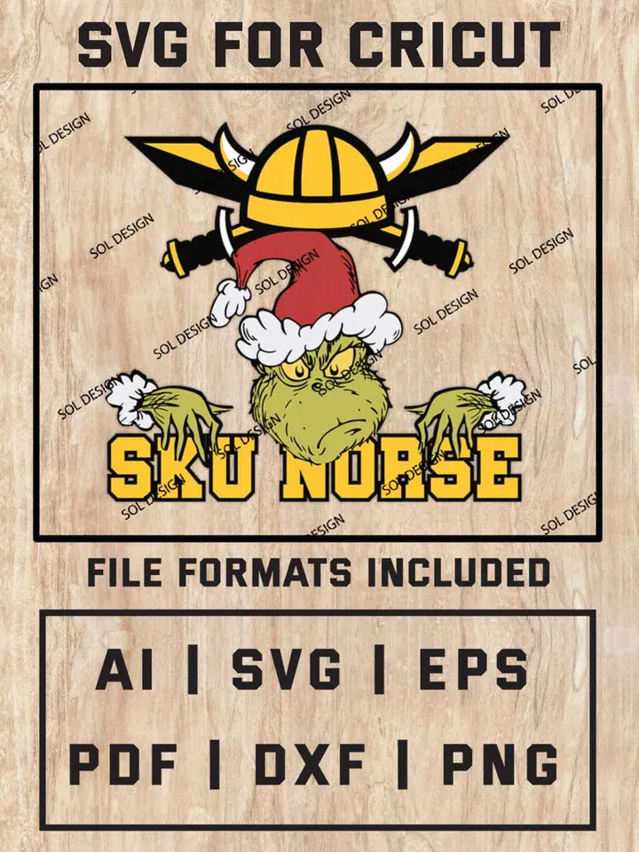 Grinch Northern Kentucky Norse SVG, NCAA SVG Design, NCAA SKU Norse SVG, NCAA Northern Kentucky Norse Team Cricut, Christmas Svg, Grinch svg, Digital Download
