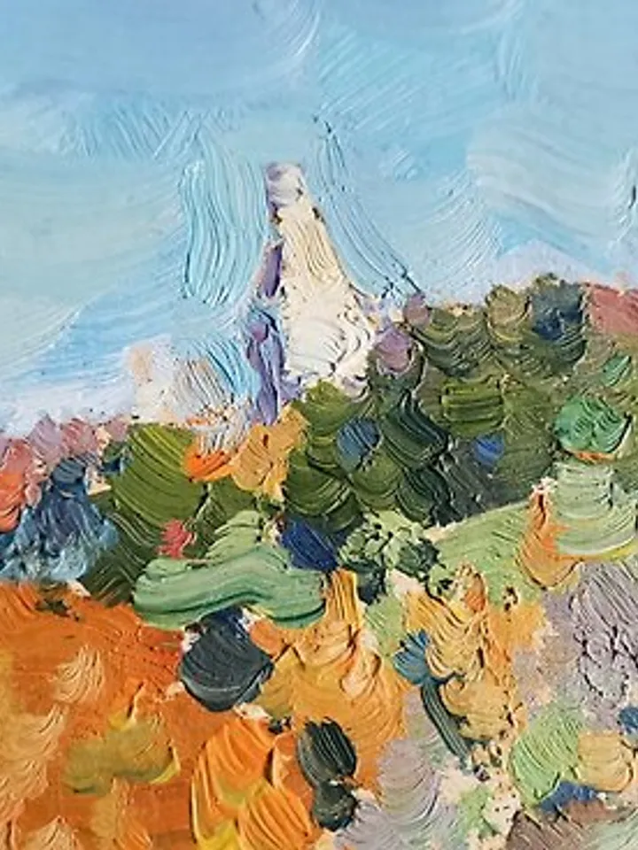 Fall Tree Painting Original Art Oil Painting 手工油畫 微型油画 微型绘画 油畫 掛畫