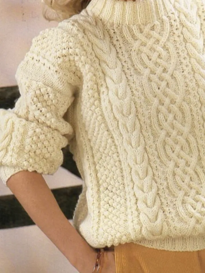 Aran sweater, knitting aran sweater, cropped sweater pattern