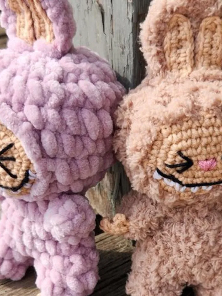 Smiling Bunny CROCHET PATTERN, Labubu Inspired Amigurumi Plushies, Creepy Cute Monster Rabbit Toy, Ugly sweetie Lafufu
