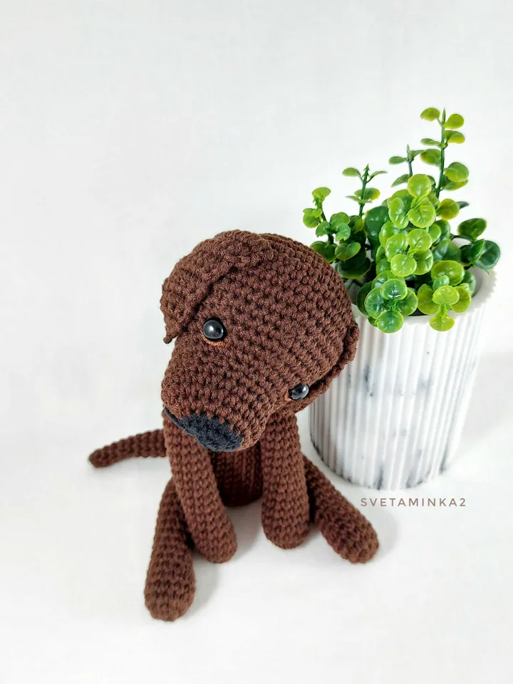 Labrador Crochet Pattern Puppy Amigurumi Toy. Digital Download. PDF.